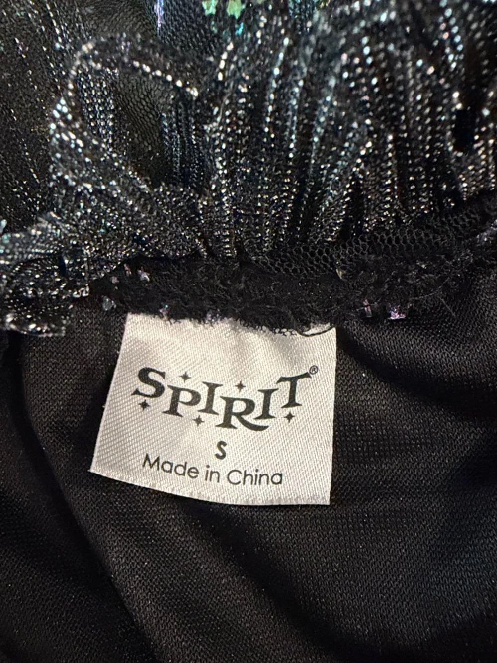 Black Sparkle Star Girls' Costume Dress - Picture 2 of 3